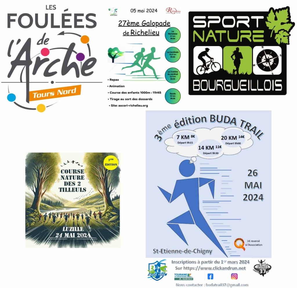 Résultats du Week-End: Luzillé Course des 2 Tilleuls, Buda Trail et Relais d’Oèsie